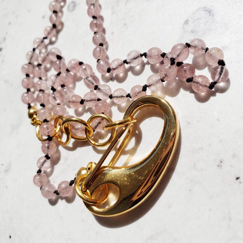 Collar hilado corto con piedras - Imagen 4