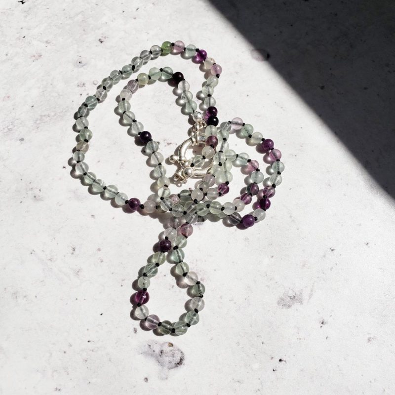 Collar hilado largo con piedras - Imagen 11