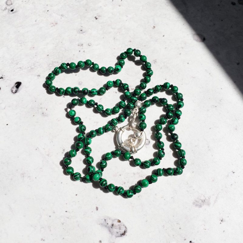 Collar hilado largo con piedras - Imagen 9