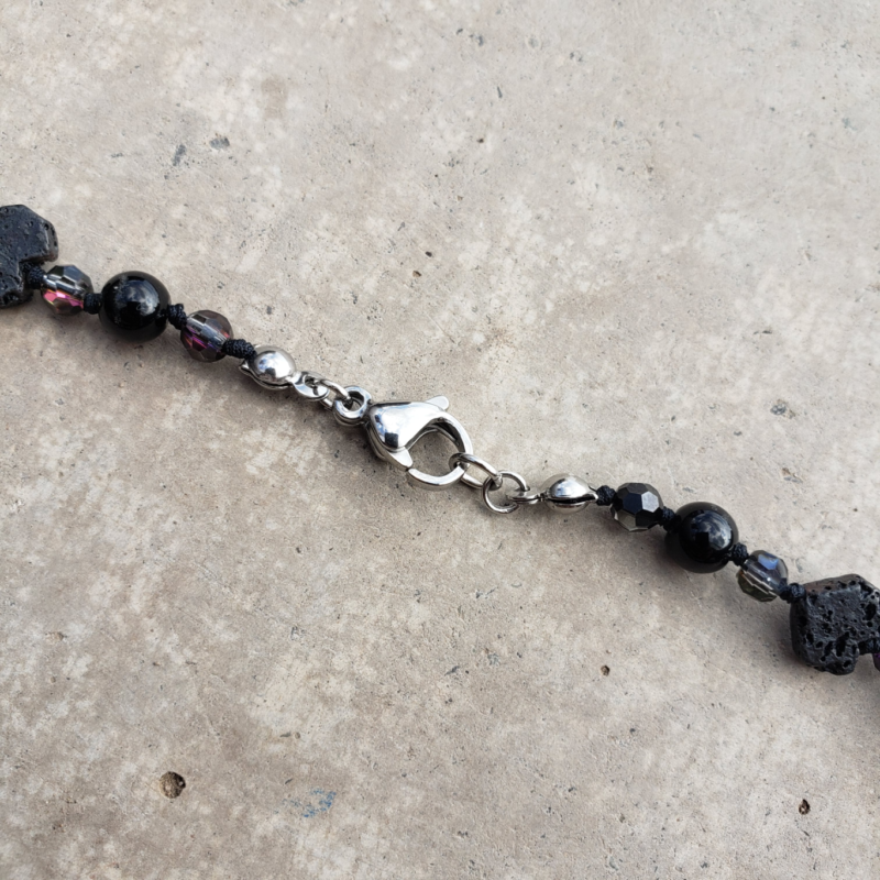 Collar hilado largo con piedras - Imagen 7