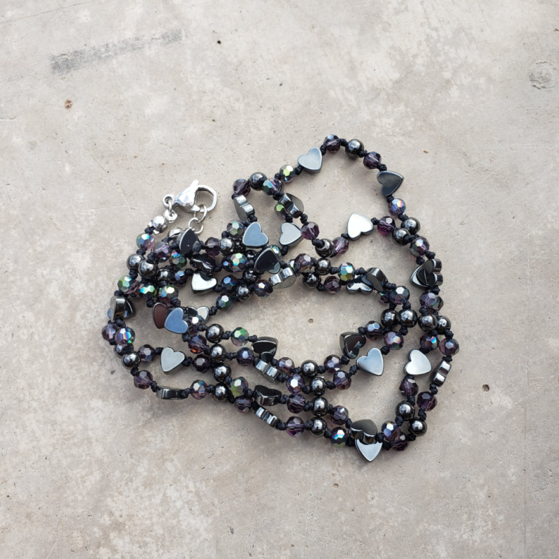 Collar hilado largo con piedras - Imagen 6
