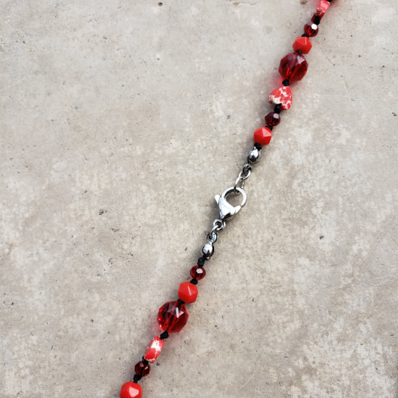 Collar hilado largo con piedras - Imagen 5