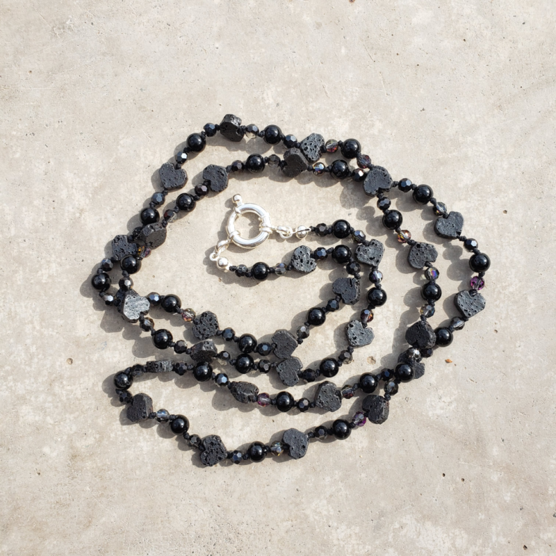 Collar hilado largo con piedras - Imagen 12
