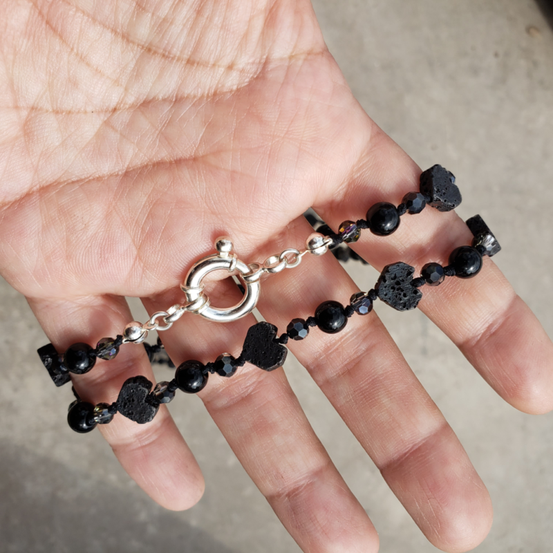 Collar hilado largo con piedras - Imagen 13
