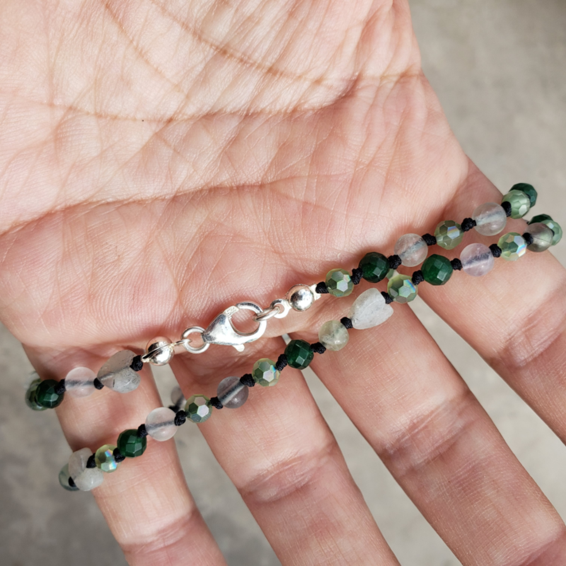 Collar hilado largo con piedras - Imagen 9
